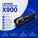Lanterna X900 Tática Militar Zoom Ajustável Recarregável