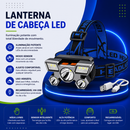 Lanterna de Cabeça Holofote 5 LED Super Brilhante USB À Prova D'água Recarregável